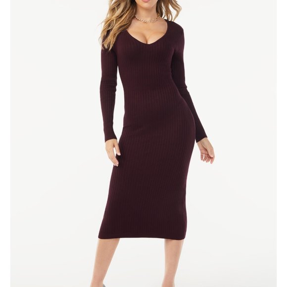 NWT Sofia Vergara Back Detail Column Midi Dress - Picture 1 of 8